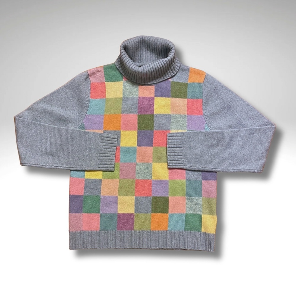 VTG Ralph Lauren 96 Colorblock Wool Turtleneck Archival Sweater | Patchwork